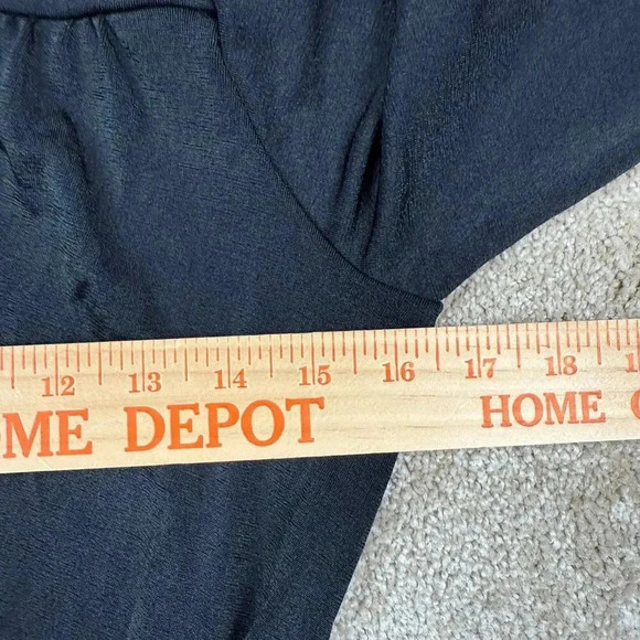 Intimately Free People Turnt Bodysuit Small Black Plunge Neck Thong Draped L/S - Picture 10 of 14